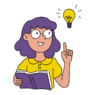Menina tendo uma ideia..svg